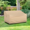 Costway Patio 60''x43'' 2-Seater Bench Loveseat Deep Sofa Cover Waterproof Handle Air Vent - 4 of 4