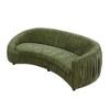 SKRAN 92 Inch Modern Design Curved Shaped Sofa Couch for Living Room,Upholstered Fabric 4-Seat Sofa  for Apartment,Green - 4 of 4