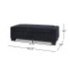 FONTOI 50" Ottoman Bench, Rectangular Design with Hinged Lid, Footrest with Hidden Storage for Living Room, Bedroom, Entryway, Blue, 20"*16.75"*50.25" - 3 of 4