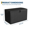 130 Gallon Outdoor Storage Box, Waterproof Resin Deck Box with Lockable Lid, Ideal for Garden Tools, Pool Supplies, and Package Delivery - 2 of 4