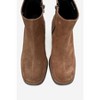 Junae - Cognac Suede Leather Block Heel Boot (Women) cognac suede 9.5 Forever & Always Shoes US - 3 of 4