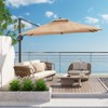 10FT Solar Cantilever Patio Umbrella – 360° Rotation, Windproof Base Included & UPF50+ UV Protection (Rectangular) - 3 of 4