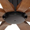 70" Possini Euro Design Defender Modern Industrial Indoor Outdoor Ceiling Fan Remote Control Matte Black Koa Damp Rated for Patio - 3 of 4