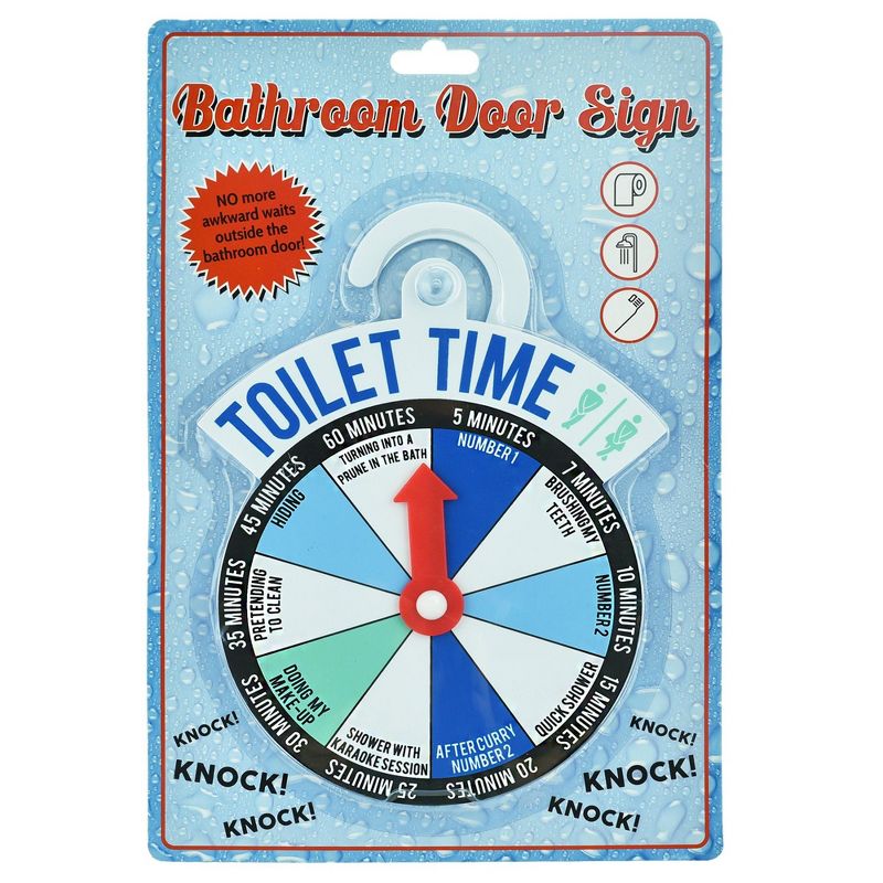 KOVOT "Toilet Time" Spinner Sign for Bathroom Doors - Let the World Know How Long You're Going to Take and Why, 4 of 6