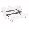 Kumasinova Cozy Gingham Daybed,Twin Size Bed Frame with Trundle,Sofa Bed with USB Port and Adorable Wave Shaped Headboard,No Box Spring Needed - 3 of 4