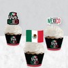 Big Dot of Happiness Viva Mexico - Cupcake Decoration - Mexican Independence Day Party Cupcake Wrappers and Treat Picks Kit - Set of 24 - 3 of 4
