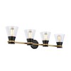 Artcraft Lighting Kanata 4 - Light Vanity in  Black/Brushed Brass - 2 of 4