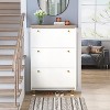 Tribesigns 3-Drawer Tipping Bucket Shoe Cabinet - 3 of 4