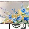 HomeRoots 27" Blue White And Yellow Solid Wood Watercolor Floral Garden Stake - 4 of 4
