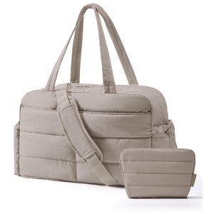 Generic Gym Bag Lightweight Puffer Duffle Bag 2-PC Travel Bag Weekender Overnight Bag - 1 of 4