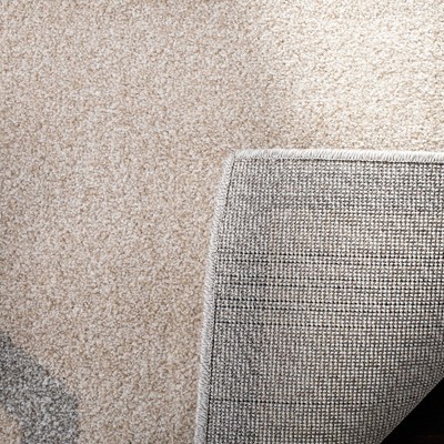 Beige and Light Grey Geometric Synthetic Area Rug, 8' x 10'