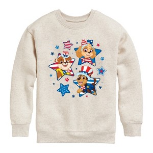 Boys' - Paw Patrol - Americana Graphic Long Sleeve Fleece Sweatshirt - 1 of 4