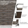 ORRD 2-Person Outdoor Rocking Chair Set with Cushions & Table | All-Weather PE Wicker & Steel Patio Conversation Set,Red - 3 of 4
