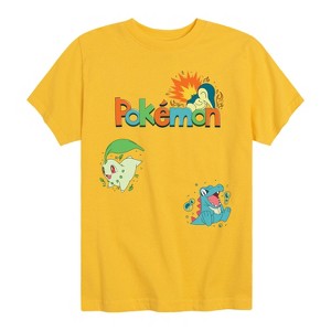 Boys' - Pokémon - Gen 2 Chikorita, Tepig, Totodile Short Sleeve Graphic T-Shirt - 1 of 4