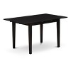 East West Furniture, 5 Piece Dining Table Set Consists of a Rectangle Wooden Table with Butterfly Leaf and 4 Parson Chairs, Black - 2 of 4