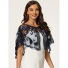 Allegra K Women's Sequin Beaded Bridal Cover-Up Evening Cape Flapper Bolero - 2 of 4