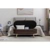 VASIP Velvet Fabric Storage Bench with  Hidden Storage and Sturdy Wood Legs for Bedroom,Living Room - 2 of 4
