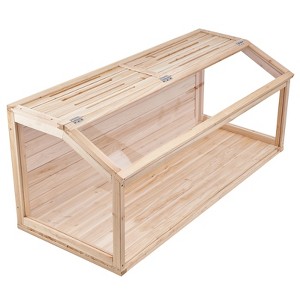 VEVOR Wooden Hamster Cage, 270° Viewing Hamster Habitat, 48 x 20 x 20in, Dwarf Hamster Cages with Openable Top, Ventilated Small Animal Cage, Beige - 1 of 4
