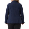 Agnes Orinda Women's Plus Size Lapel Work Double Breasted Jacket Blazers - 4 of 4