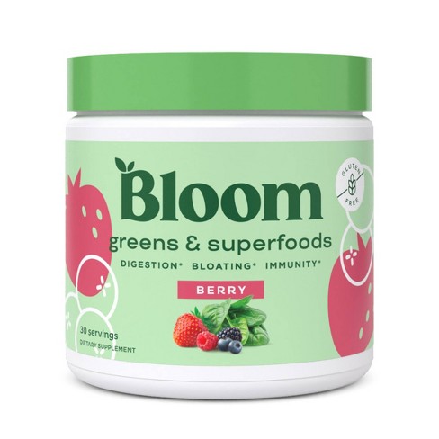 Bloom Nutrition Greens & Superfoods Powder, Mixed Berry, 25 Servings