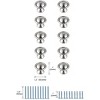 Elegant Lighting Kadea 1.2Inch Diameter Brushed Nickel Mushroom Knob Multipack (Set of 10) - 2 of 4