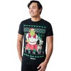Shrek & Donkey Holiday Sweater Pattern Men's Charcoal Crew Neck Short Sleeve T-shirt - 2 of 2