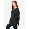 Jessica London Women's Plus Size Ribbed Baby Doll Tunic Sweater - 4 of 4