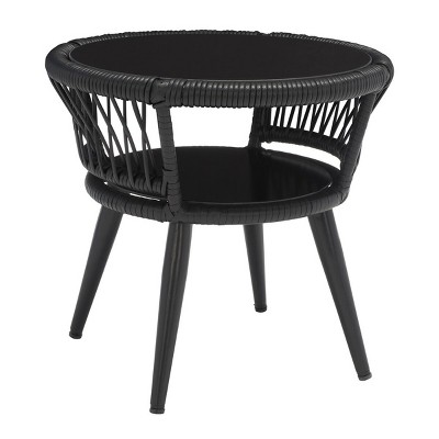 Breezy Charm Black & Grey 3-Piece Outdoor Lounge Set