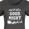 Women's - Instant Message - And To All A Good Night Christmas Graphic T-shirt Dress - 2 of 4