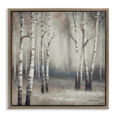 Stupell Industries Misty Birch Tree Forest Landscape, 18" x 18"