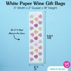 Big Dot of Happiness Valentine Hearts Wine Gift Bags, Pastel Galentine's & Valentine's Day Thank You Wine Bottle Gift Wrap, Holiday Paper Bags - 12 ct - 4 of 4