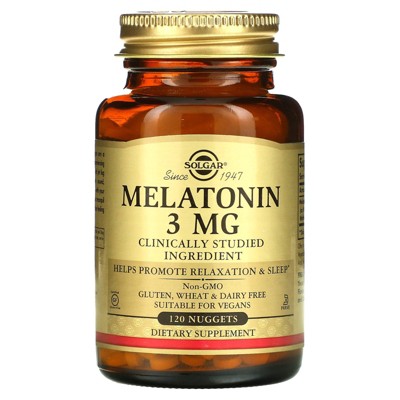 Solgar Melatonin, 3 mg, 120 Nuggets