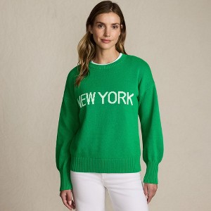 Lands' End Women's Drifter Jersey Crewneck Sweater - 1 of 4