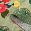 Machine Washable Floral Area Rug,Large Soft Modern Carpet,Non Slip Low Pile Floor Mat for Living Room Bedroom Dining Room - 3 of 4