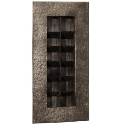 Evergreen Black Zinc 12 Pocket Metal Wall Planter