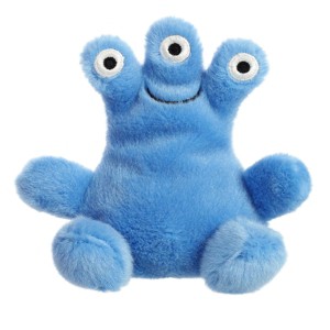 Aurora Palm Pals Zeke Monster Plush / Soft Stuffed Toy 5" / Blue - 1 of 1