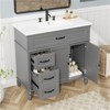 CIPACHO 36" Bathroom Vanity with Sink, Bathroom Cabinet with Drawers, Solid Frame and MDF Board, One Package, Grey - 2 of 4