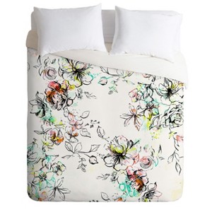 Twin/Twin XL Pattern State Camp Floral Duvet Set Green - Deny Designs