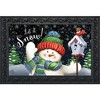 Briarwood Lane Doormat 30x18 Indoor Outdoor Snow Time Snowman Winter For Winter Doormat - 2 of 4