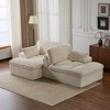 Whisen 2-Piece L-Shaped Sectional Compression Sofa with Soft Corduroy Fabric, No Assembly Required - 3 of 4