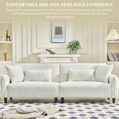 VASIP 97"Teddy Velvet Fashion Comfortable Sofa,Living Room, Bedroom, Reception Area, Office, Apartment. Soft for All Kinds of Living Space.