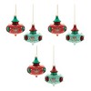 Glittered Glass Reflector Ornament (Set of 6) - 2 of 4