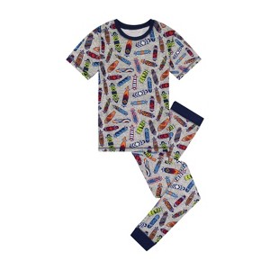 Sleep On It Boys 2-Piece Super Soft Jersey Snug-Fit Pajama Set - 1 of 4