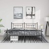 vidaXL 12" Black California King Metal Bed Frame with Headboard & Footboard No Mattress - 3 of 4