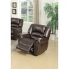 Bonded Leather Manual Glider Recliner Chair with Nailhead Studs and Comfortable Cushion - 3 of 4