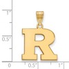 Black Bow Jewelry 10k Yellow Gold Rutgers Scarlet Knights NCAA Medium Pendant - 2 of 3