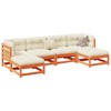 vidaXL Garden Sofa Set Solid Pine Wood Large Modular - Wax Brown No Cushion - 2 of 4