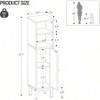 Bathroom Storage Cabinet Corner Floor Cabinet with Shelves Customized Door Opening White Brown Kitchen Living Toilet Paper - 2 of 4