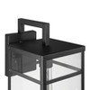 Robert Stevenson Lighting Blake Modern Metal and Clear Glass Paneled Wall Mounted Outdoor Light Black: ETL Listed, 1-Light Sconce, No Switch - 3 of 4