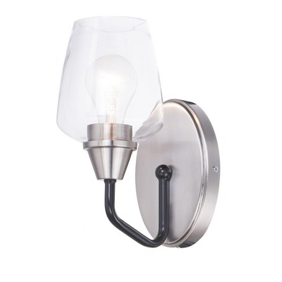 Maxim Lighting Goblet 1 - Light Wall Light in  Black/Satin Nickel